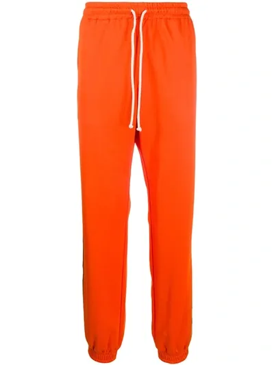 Gucci Logo-panel Track Pants In Orange