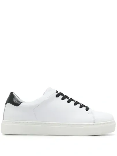 Joshua Sanders Contrast Trim Sneakers In White