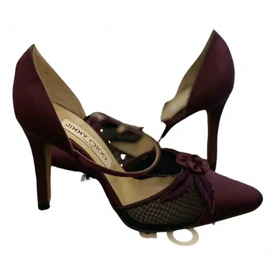 Pre-owned Jimmy Choo Cloth Heels In Purple