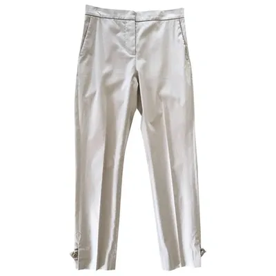 Pre-owned Max Mara Trousers In Beige