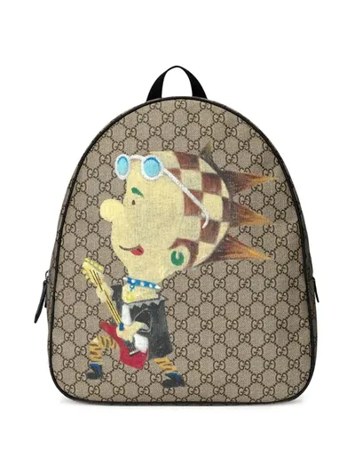 Gucci Kids' Children's Gg Punk Print Backpack In Neutrals