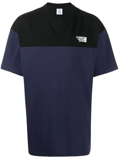 Vetements Short Sleeve Colour-block T-shirt In Blue