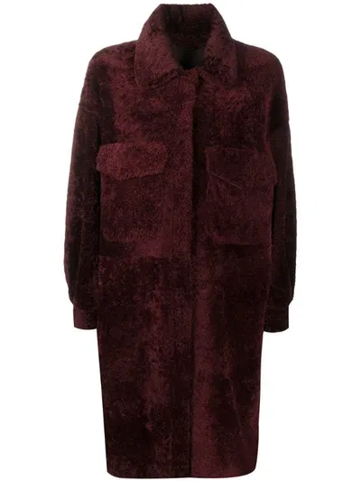 Simonetta Ravizza Single-breasted Coat In Red