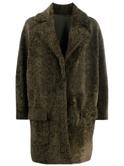 Simonetta Ravizza Relaxed Faux-fur Coat In Green