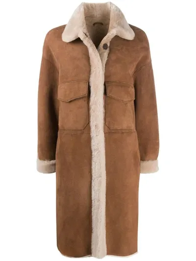 Simonetta Ravizza Single-breasted Coat In Brown