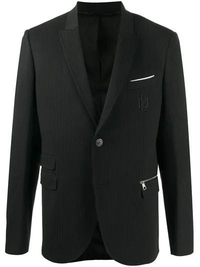 Neil Barrett Pinstripe Blazer In Black