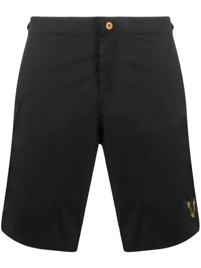 Versace Barocco V Swim Shorts In Black