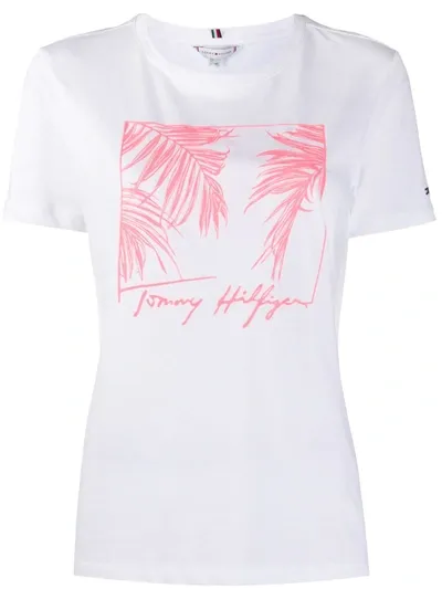 Tommy Hilfiger Tropical Print T-shirt In White