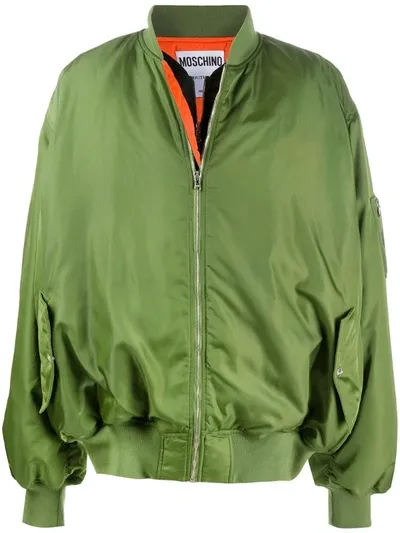 Moschino Oversize Bomber Jacket In Green