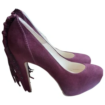 Pre-owned Brian Atwood Heels In Burgundy