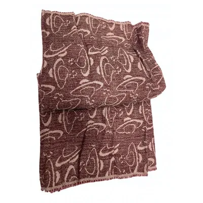 Pre-owned Vivienne Westwood Wool Stole In Red