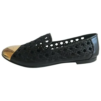 Pre-owned Giuseppe Zanotti Leather Flats In Black