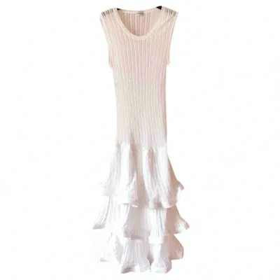 Pre-owned Philosophy Di Lorenzo Serafini Mid-length Dress In White