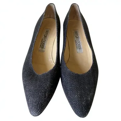 Pre-owned Sergio Rossi Cloth Heels In Black