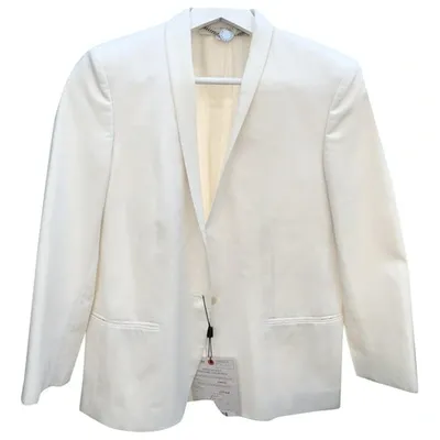 Pre-owned Stella Mccartney Silk Blazer In Ecru