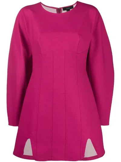 Ellery Whitney Boned Twill Mini Dress In Pink