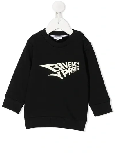 Givenchy Babies' Stylized Logo Sweatshirt In Black