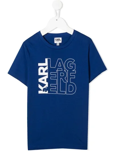 Karl Lagerfeld Kids T-shirt For Boys In Blue