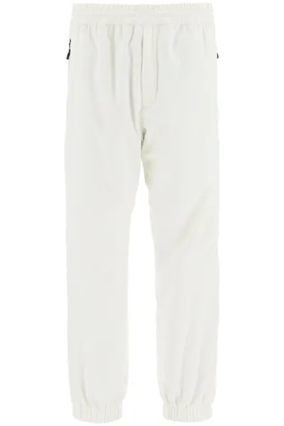 Moncler Cuffed Pull-on Track Trousers In White