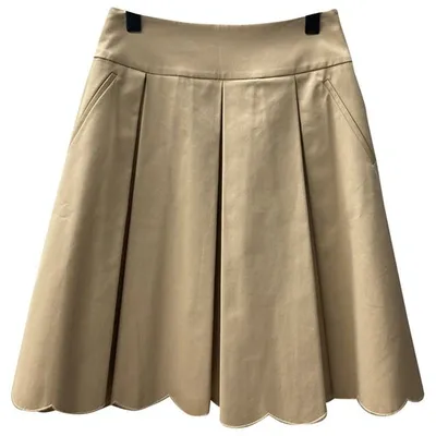 Pre-owned Valentino Mid-length Skirt In Beige