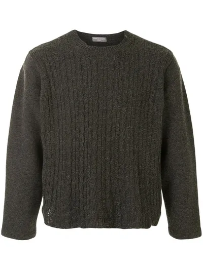 Pre-owned Comme Des Garçons Boxy Knitted Jumper In Grey