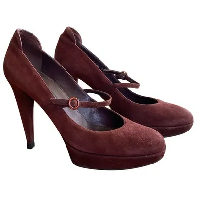 Pre-owned Sergio Rossi Heels In Burgundy