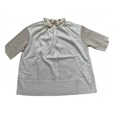 Pre-owned Marni Wool Blouse In Beige