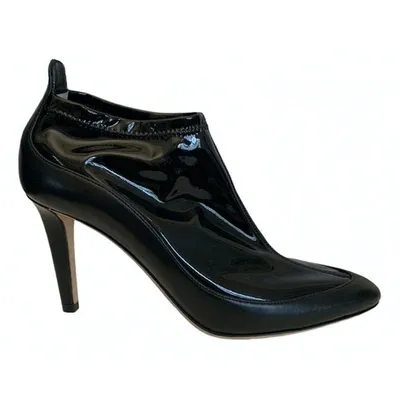 Pre-owned Jimmy Choo Patent Leather Ankle Boots In Black