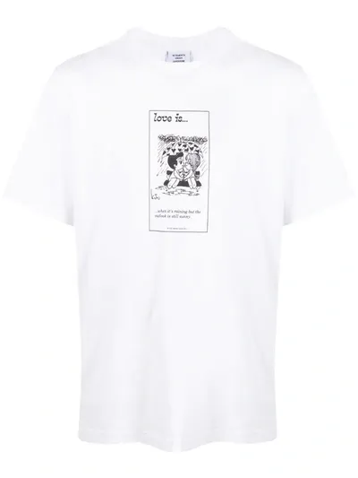 Vetements Love Is Graphic Print T-shirt In White