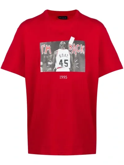 Throwback I'm Back G.o.a.t. T-shirt In Red