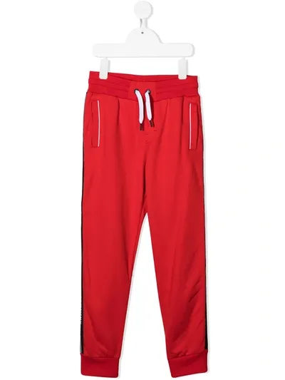 Givenchy Kids' Logo Drawstring Tracksuit Bottoms In Red