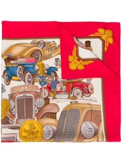 Pre-owned Hermes 2000s  Automobile Scarf In Red