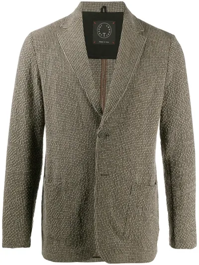 Tonello Single-breasted Woven Blazer In Neutrals