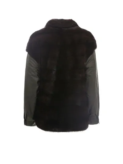 Simonetta Ravizza Reversible Mink Fur Jacket In Black,brown