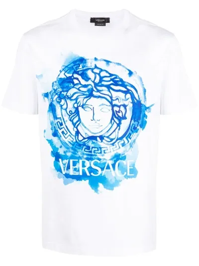 Versace Medusa Print T-shirt In White