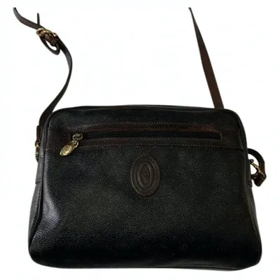 Pre-owned Pollini Leather Crossbody Bag In Black