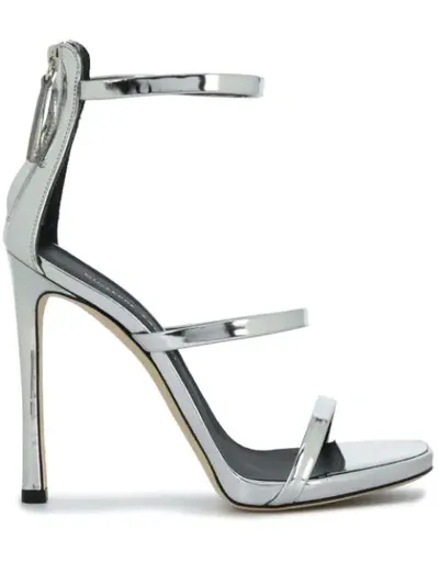 Giuseppe Zanotti Stiletto Sandals In Silver