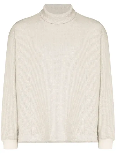 Nicholas Daley Waffle Knit Sweatshirt In Neutrals