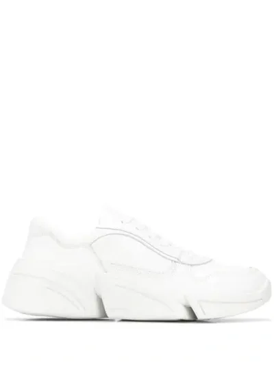 Kenzo Chunky Leather Lace-up Trainers In White