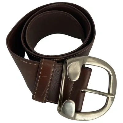 Pre-owned Prada Leather Belt In Brown