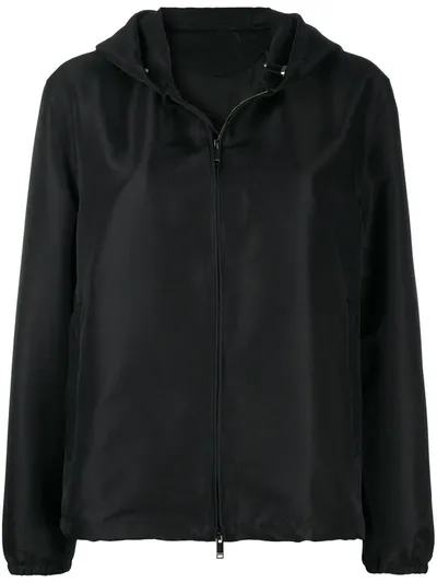 Valentino Vlogo Hooded Jacket In Black