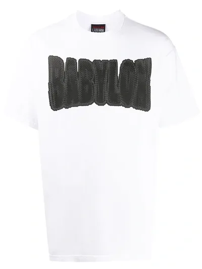 Babylon La Graphic-print Crew Neck T-shirt In White