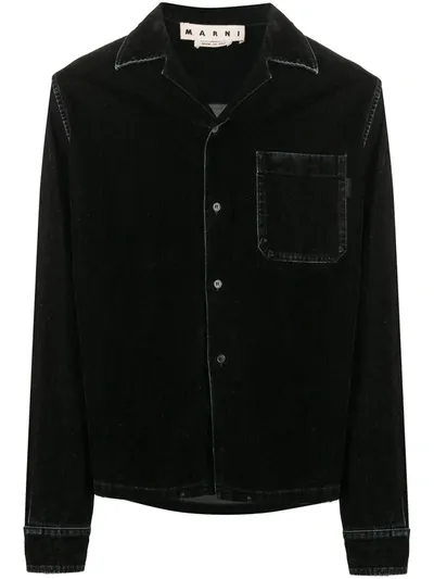 Marni Shirt Denim Jacket In Black