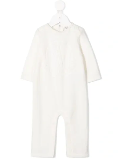 Moncler Babies' White Onesie With Logo