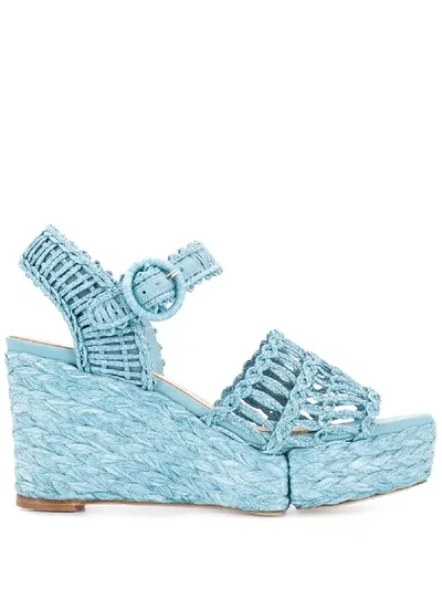 Paloma Barceló Paloma Barcelo Natasha Sandal In Rope Color Blue In Light Blue