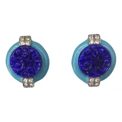 Pre-owned Kenneth Jay Lane Earrings In Blue