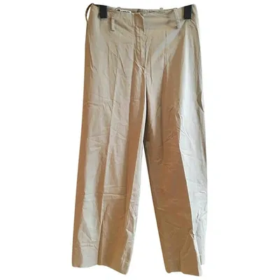 Pre-owned Jil Sander Straight Pants In Beige