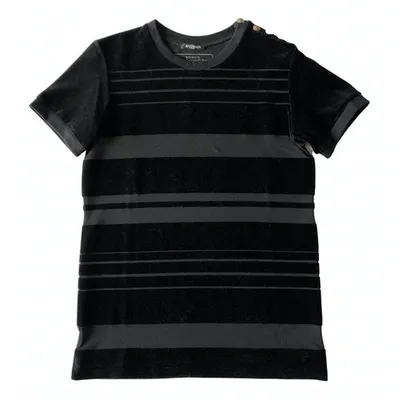 Pre-owned Balmain Black Cotton T-shirt