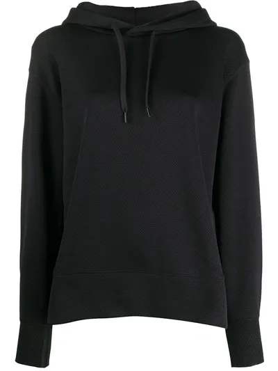 Y-3 Perforated Drawstring Hoodie In Black