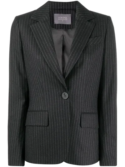 Lorena Antoniazzi Tailored Pinstripe Blazer In Grey